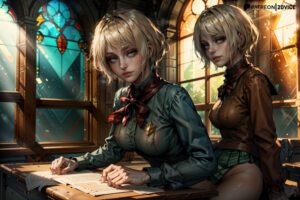 resident-evil-xxx-art-–-short-skirt,-short-hair,-big-breasts,-school,-clone