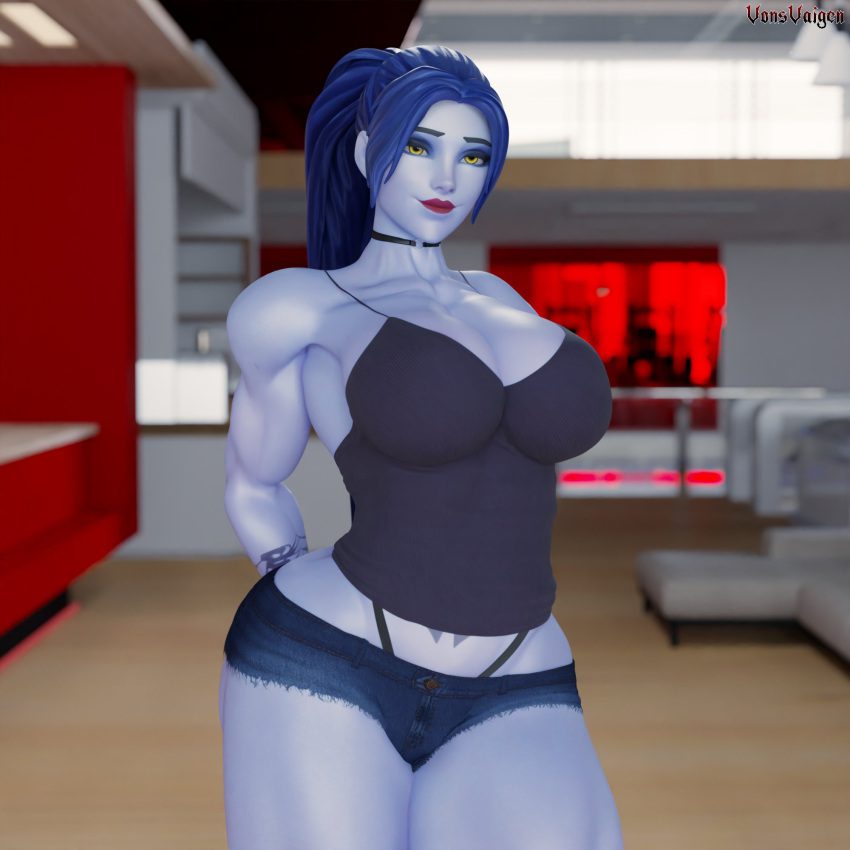 overwatch-rule-xxx-–-ponytail,-big-breasts,-elbow-sleeve,-solo,-tattoo