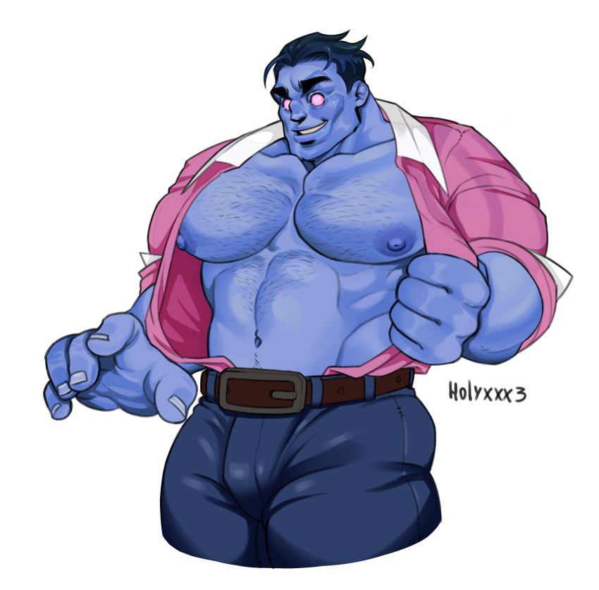 mundo-hentai-art-–-purple-skin,-hairy-chest,-solo-male,-holyxxxulge-through-clothing