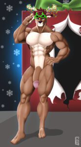 dolph-hentai-–-horn,-muscular-male,-penis,-sunglasses,-muscular,-snowflake