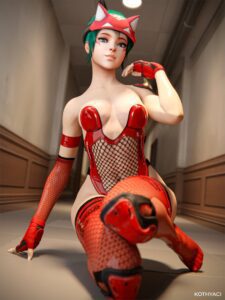 kiriko-hentai-art-–-thick-thighs,-red-suit,-stockings,-medium-breasts,-kothyaci,-odel