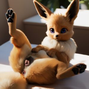 pokemon-xxx-art-–-brown-body,-paws,-ls,-cream-fur,-fluffy-tail,-generation-kemon,-female-only