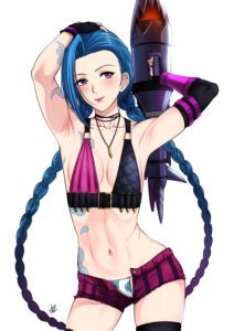 jinx-hentai-–-gloves,-smile,-purple-eyes,-armpits