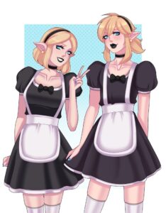 the-legend-of-zelda-rule-porn-–-earrings,-maid,-short-hair,-goth