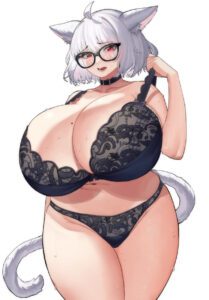 final-fantasy-hot-hentai-–-glasses,-cat-tail,-breasts,-female,-thighs,-tail