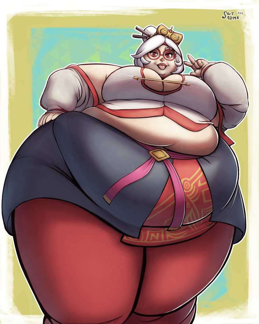 the-legend-of-zelda-hot-hentai-–-wide-hips,-looking-at-viewer,-white-hair,-female-focus,-female