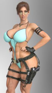 tomb-raider-sex-art-–-female-focus,-long-hair,-swimsuit,-brown-hair,-crwatcher