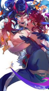 league-of-legends-hot-hentai-–-muscular-male,-safe-for-work,-evelynn,-red-hair,-hugging,-heterochromia,-snow-moon-kayn