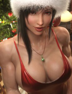 final-fantasy-hentai-xxx-–-hard-nipples,-female-only,-toned-female,-female,-christmas-outfit,-solo-female