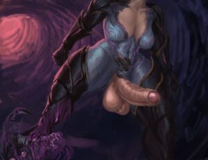 league-of-legends-hentai-xxx-–-ripped-bodysuit,-mostly-clothed,-light-skinned-futanari,-large-penis