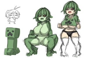 creeper-hot-hentai-–-transformation-sequence,-sketch,-monster-girl,-t-shirt