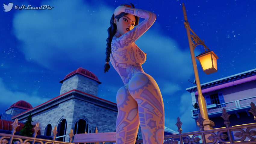 jules-rule-xxx-–-looking-back,-blender,-looking-at-viewer,-septum-piercing,-nude,-arms-up