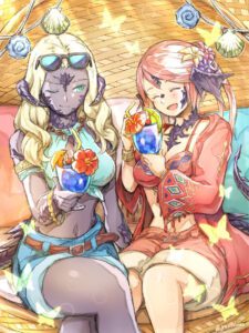 final-fantasy-game-hentai-–-bikini,-each,-au-ra,-cirina-mol,-drinking
