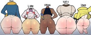 iono-game-hentai,-katy-game-hentai,-lian-game-hentai,-nessa-game-hentai,-volo-game-hentaiasscomparison-–-bubble-butt,-butt,-multiple-girls,-blackwhiplash,-ass