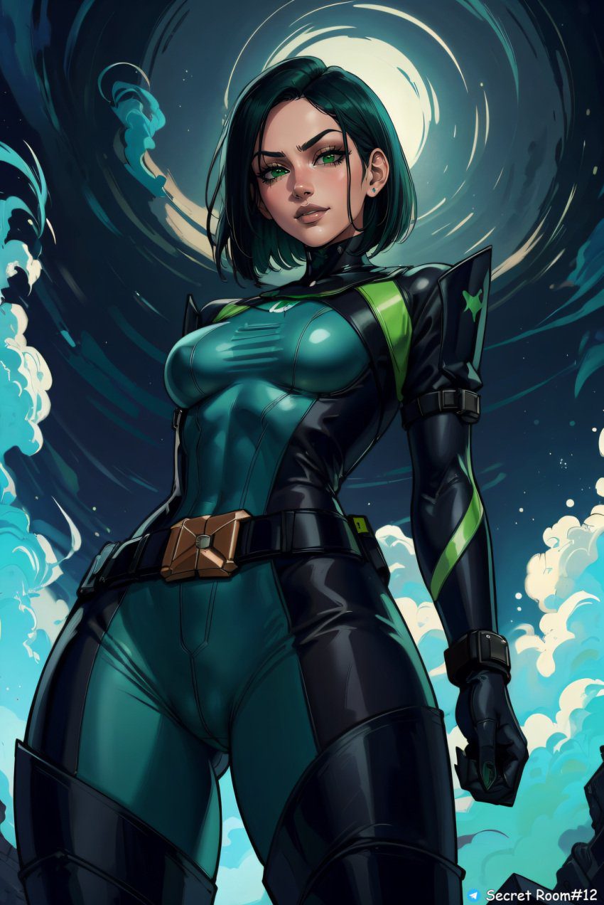 viper-game-porn-–-green-hair,-ai-generated,-secret-roomtanding,-short-hair,-front-view