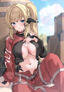 final-fantasy-hentai-porn-–-areola-slip,-highres,-breasts,-blurry,-sweat,-side-ponytail