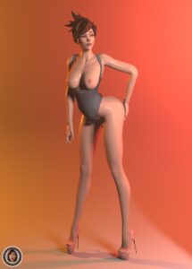 overwatch-rule-–-brown-eyes,-freckles-on-face,-pink-lipstick,-piercings,-leotard,-medium-ass,-earrings