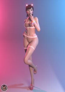 overwatch-hentai-–-medium-breasts,-ponytail,-small-ass,-watermark,-pink-lipstick,-high-heels,-tank-top