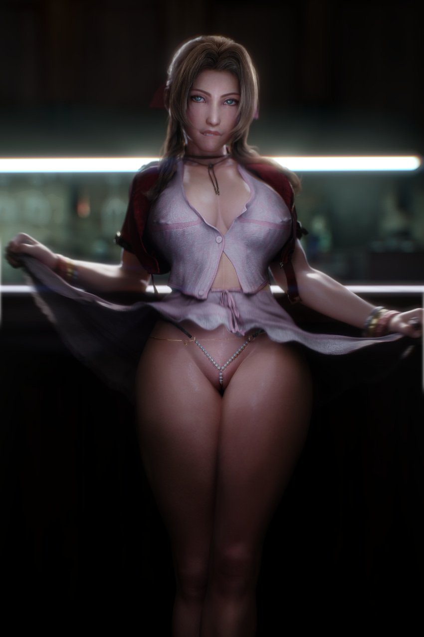 final-fantasy-hentai-xxx-–-aerith-gainsborough,-female-only,-plump-labia,-brunette-hair,-large-breasts