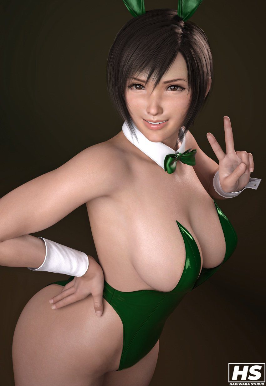 final-fantasy-porn-hentai-–-bunny-ears,-bunnysuit,-yuffie-kisaragi,-final-fantasy-vii-remake,-brown-eyes