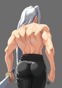 final-fantasy-hentai-–-back-muscles,-tight-clothing,-solo,-large-ass,-long-hair
