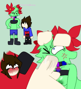 pokemon-rule-–-humor,-green-body,-collar,-blue-eyes,-red-hoodie,-humanoid