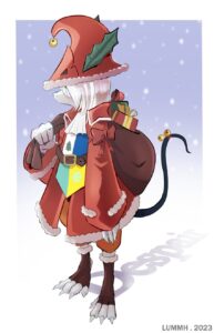 final-fantasy-free-sex-art-–-solo,-santa-costume,-english-text,-square-enix,-anthro