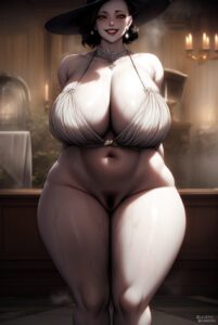 resident-evil-xxx-art-–-bottomless,-thick-thighs,-mature-female,-sweating