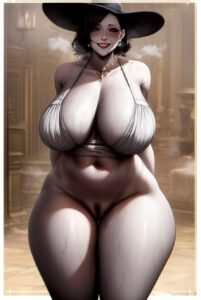 resident-evil-hentai-–-mature-female,-pale-skin,-hairy-pussy,-thick-thighs,-smiling