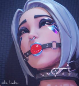 ark-hentai-–-blue-lipstick,-nose-piercing,-handcuffed-to-bed,-fortnite:-battle-royale