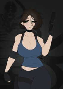 resident-evil-hentai-porn-–-cursedequinox,-green-eyes,-gun,-resident-evil-make