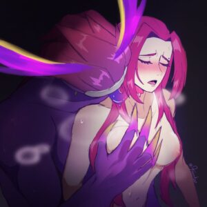 rhaast-rule-porn-–-closed-eyes,-demon-horns,-hand-on-breast,-heartsteel-rhaast,-breasts,-heartsteel-alune