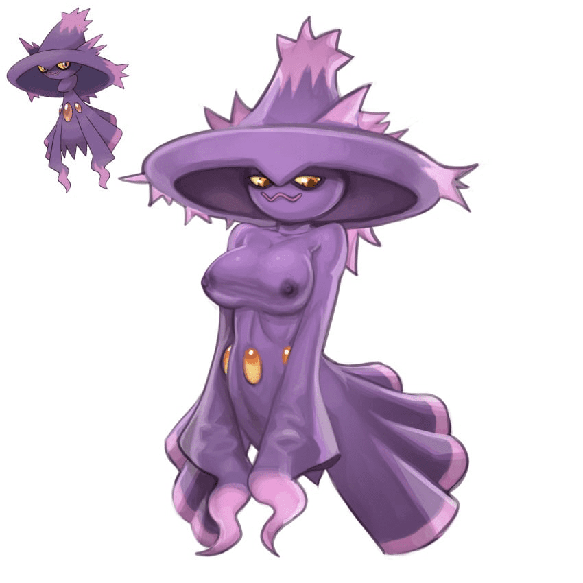 pokemon-hentai-–-headgear,-small-breasts,-mismagius,-yellow-sclera,-purple-body,-solo