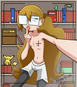 pokemon-hentai-porn-–-topless,-camera,-flipping-off