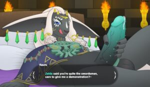 the-legend-of-zelda-xxx-art-–-precum,-balls,-blue-eyes,-open-mouth,-digital-media-(artwork),-text,-tongue