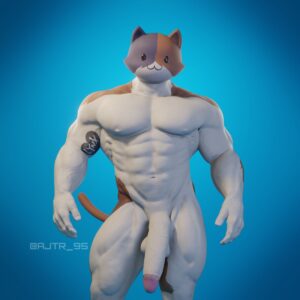 meowscles-game-porn-–-solo-male,-big-penis,-male,-muscular-male,-male-only,-feline