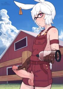 final-fantasy-sex-art-–-solo,-penis-out,-penis-piercing,-blush,-white-hair,-farmboy