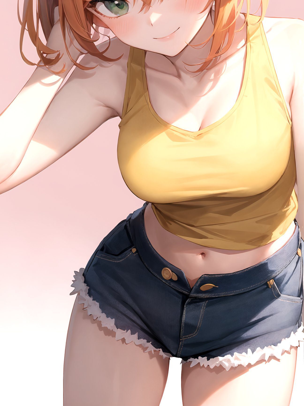 kasumi-game-porn-–-orange-hair,-nintendo,-cowboy-shot,-huge-breasts,-thighs