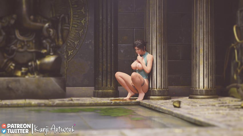 tomb-raider-hentai-–-piss-puddle,-alternate-angle,-tattoo,-brown-eyes,-peeing