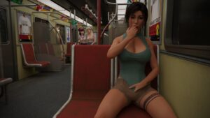 tomb-raider-game-hentai-–-skirt,-lara-croft,-big-breasts,-licking-fingers