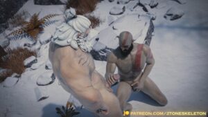 overwatch-xxx-art-–-kratos,-facial-hair,-holding-penis,-male-only,-mature-male