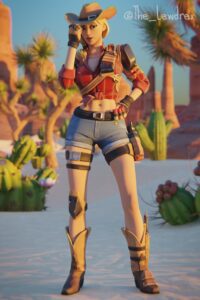 headhunter-rule-xxx-–-fortnite:-battle-royale,-looking-at-viewer,-female-only,-jean-shorts,-epic-games,-clothing,-headwear