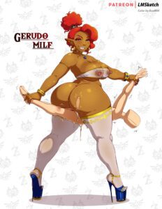 the-legend-of-zelda-porn-hentai-–-necklace,-text,-sex,-platform-heels,-cum,-choker