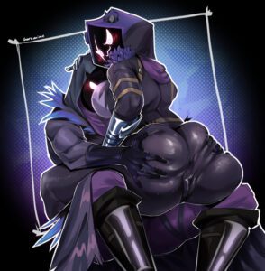 raven-xxx-art-–-ben-day-dots,-anthro,-muscular-male,-butt-grab,-big-butt,-leg-scar