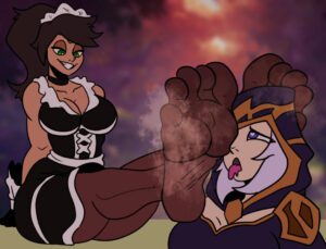 ashe-sex-art-–-foot-fetish,-french-maid-nidalee,-maid-stockings,-maid-outfit,-smelly-feet