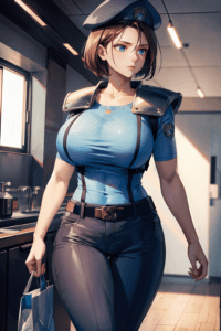 resident-evil-hentai-art-–-ls,-pants,-brown-hair,-holding-object
