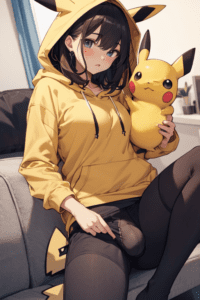 pokemon-hot-hentai-–-blush,-bulge,-yellow-clothing,-brown-hair
