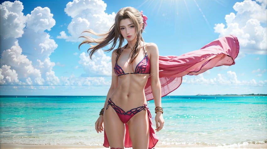 final-fantasy-rule-–-aerith-gainsborough,-brown-hair,-bikini,-final-fantasy-vii-remake