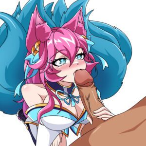 league-of-legends-sex-art-–-fox,-ahri,-blowjob,-tail,-pink-hair