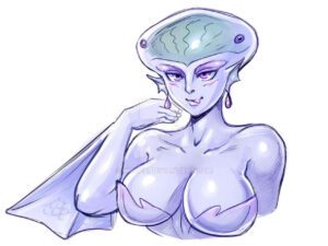 the-legend-of-zelda-sex-art-–-tits,-tongue,-purple-eyes,-female-only,-fish-girl